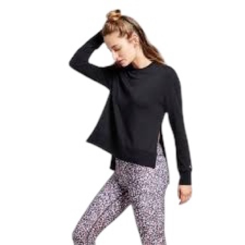 JoyLab Woman’s Black Soft Sweatshirt Comfy Lounge Cozy Athletic Yoga Size XXL